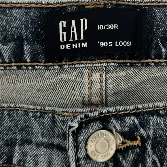 GAP Mid Rise '90s Loose Jeans-Dark Clerk-Size 10/30 - Picture 4 of 7